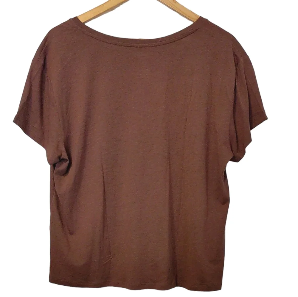 Girlfriend Collective Eva Cupro Cotton Cropped V-Neck Cocoon X-Large - Picture 2 of 4